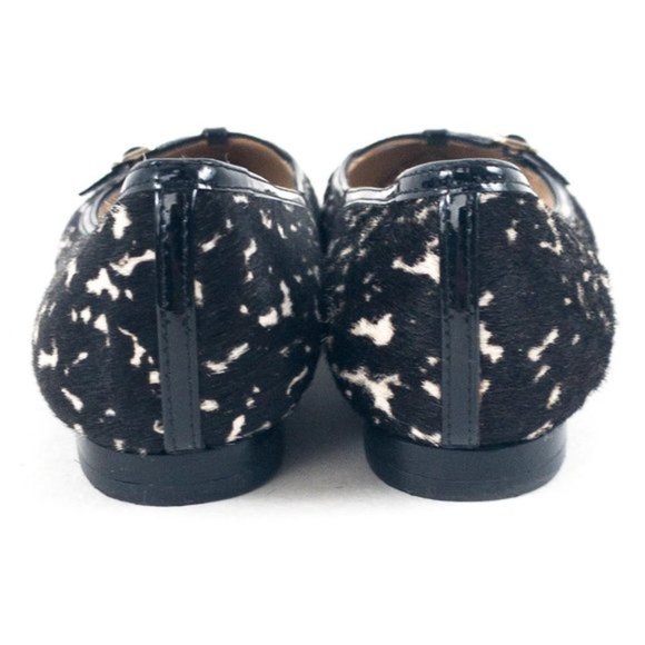 L.K. Bennett 7 Calfhair Leather Print Ballet Flats - Picture 5 of 11